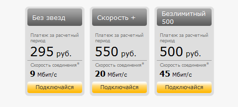 тарифы билайн интернет